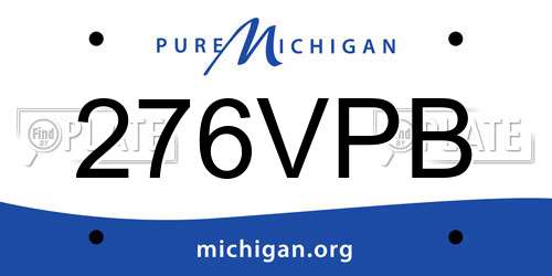 276VPB Michigan License Plate