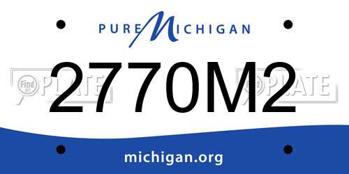 2770M2 Michigan License Plate
