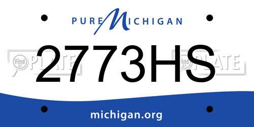 2773HS Michigan License Plate