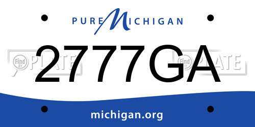 2777GA Michigan License Plate