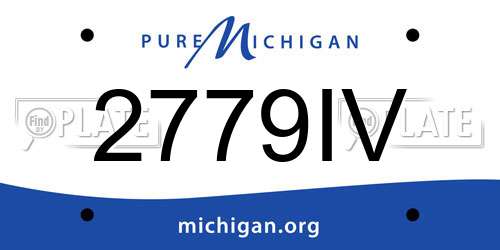 2779IV Michigan License Plate