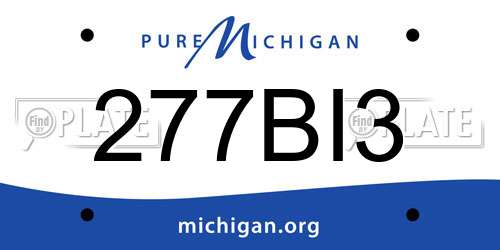 277BI3 Michigan License Plate