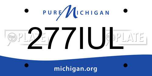 277IUL Michigan License Plate