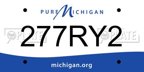 277RY2 Michigan License Plate