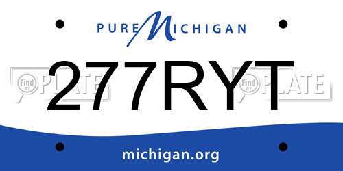 277RYT Michigan License Plate