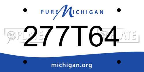 277T64 Michigan License Plate