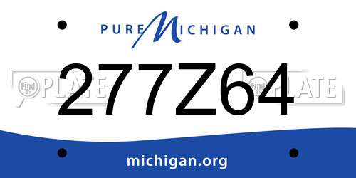 277Z64 Michigan License Plate