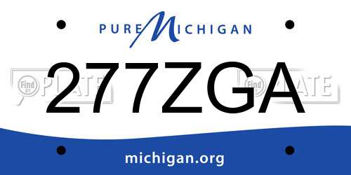 277ZGA Michigan License Plate
