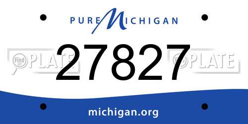 27827 Michigan License Plate