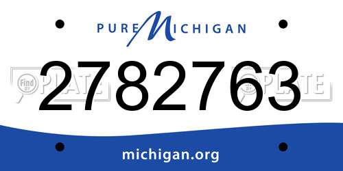 2782763 Michigan License Plate
