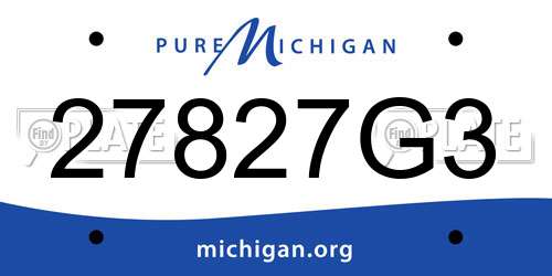 27827G3 Michigan License Plate