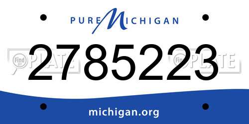 2785223 Michigan License Plate