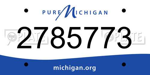 2785773 Michigan License Plate