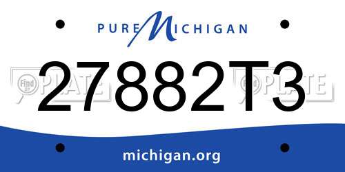 27882T3 Michigan License Plate