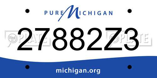 27882Z3 Michigan License Plate