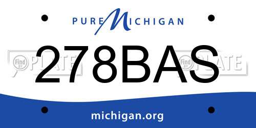 278BAS Michigan License Plate