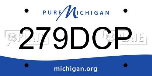 279DCP Michigan License Plate