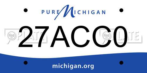 27ACC0 Michigan License Plate