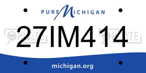 27IM414 Michigan License Plate