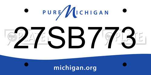 27SB773 Michigan License Plate