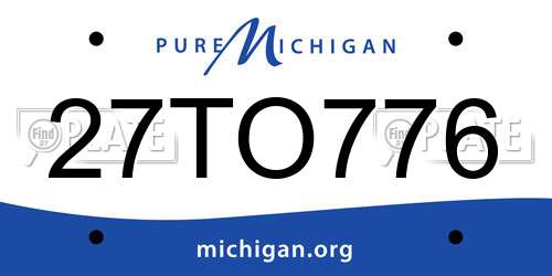 27TO776 Michigan License Plate