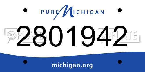 2801942 Michigan License Plate