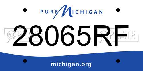 28065RF Michigan License Plate