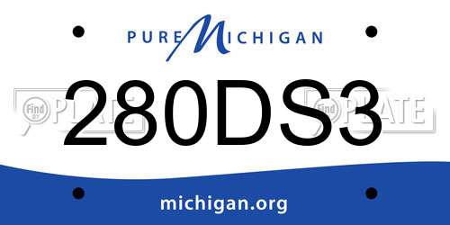 280DS3 Michigan License Plate