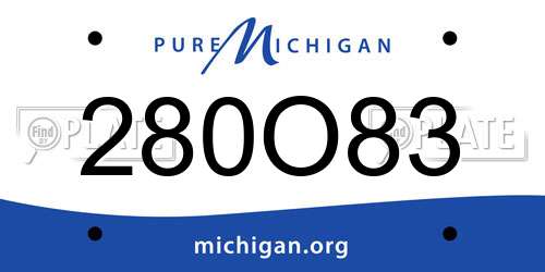 280O83 Michigan License Plate