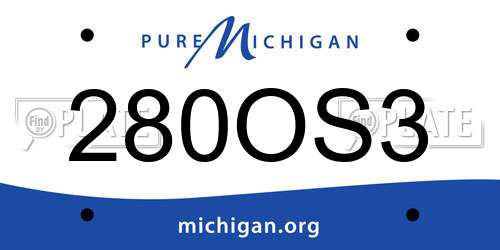 280OS3 Michigan License Plate