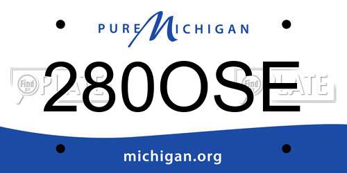 280OSE Michigan License Plate