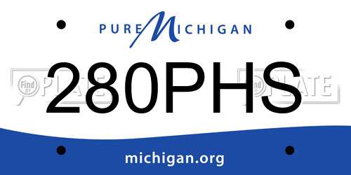 280PHS Michigan License Plate