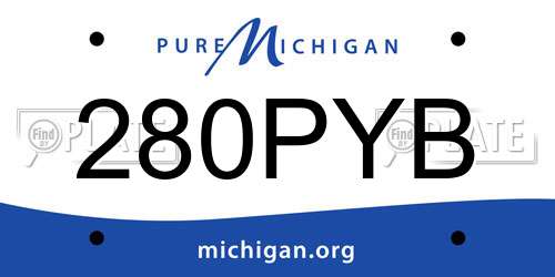 280PYB Michigan License Plate