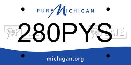 280PYS Michigan License Plate