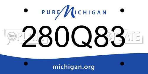 280Q83 Michigan License Plate