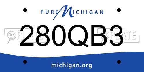 280QB3 Michigan License Plate