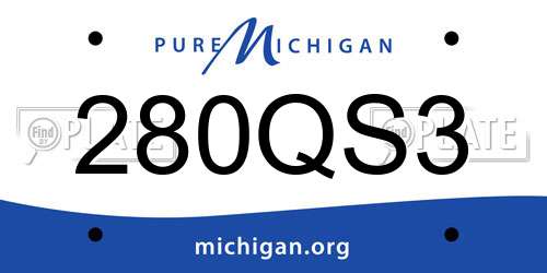 280QS3 Michigan License Plate