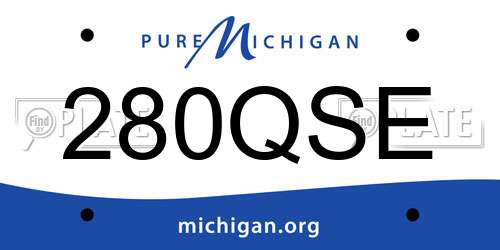 280QSE Michigan License Plate
