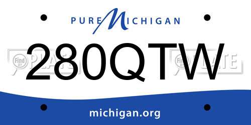 280QTW Michigan License Plate