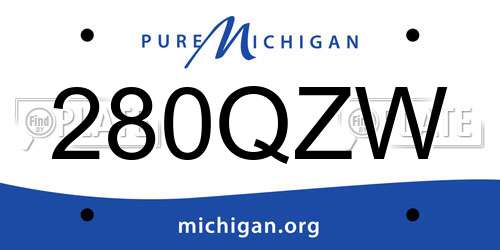 280QZW Michigan License Plate