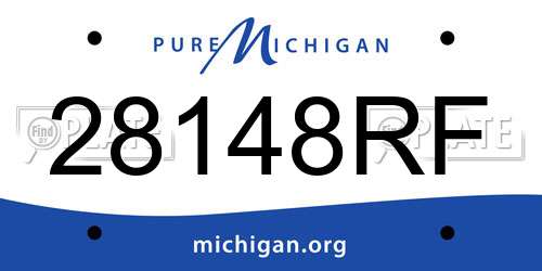 28148RF Michigan License Plate