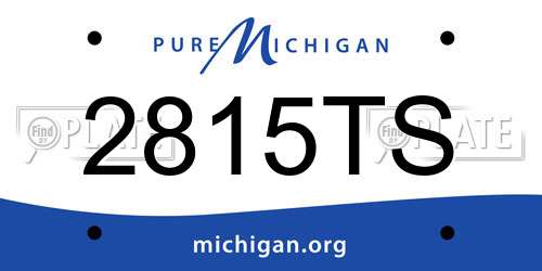 2815TS Michigan License Plate