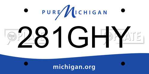 281GHY Michigan License Plate
