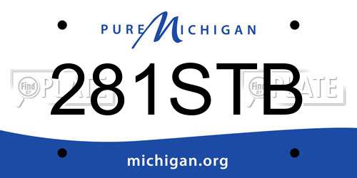 281STB Michigan License Plate