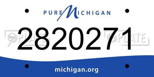 2820271 Michigan License Plate