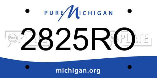 2825RO Michigan License Plate