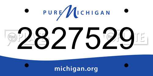 2827529 Michigan License Plate