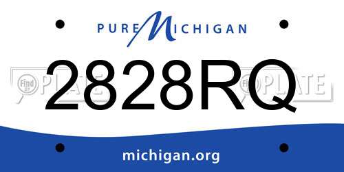2828RQ Michigan License Plate