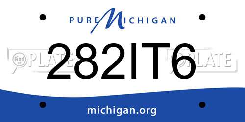 282IT6 Michigan License Plate