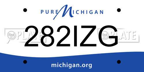 282IZG Michigan License Plate
